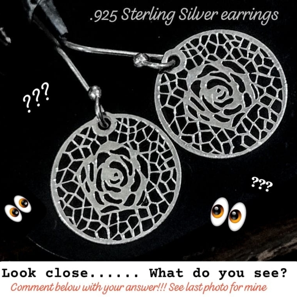 Rorschach Test- .925 Silver Earrings -ATI MEXICO- Tell Me... What Do You See?